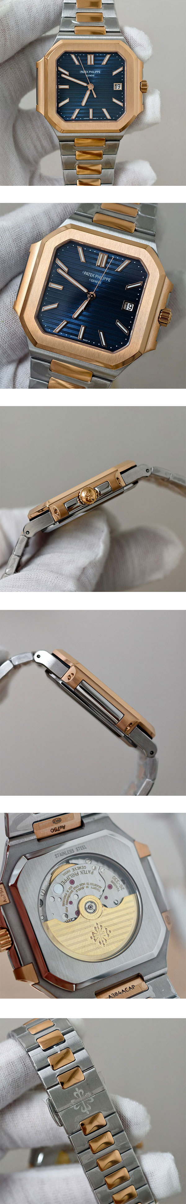 【PPF製造】 パテックフィリップコピー キュビタスRef.5821/1AR-001 ブルーソレイユ文字盤 贈り物に最適